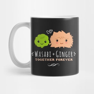 Wasabi and Ginger Together Forever Kawaii Best Friends Mug